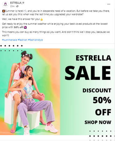 Facebook Post Sample